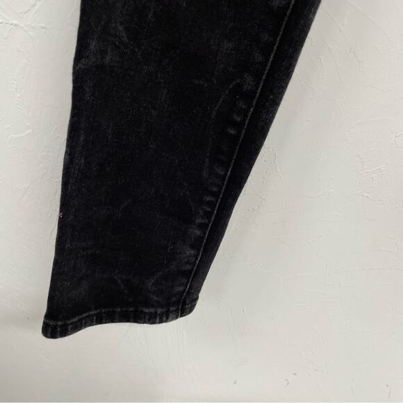 Articles of Society Black Acid Wash Dylan Slim Jeans Womens 31 Denim Zip Fly - Picture 4 of 11